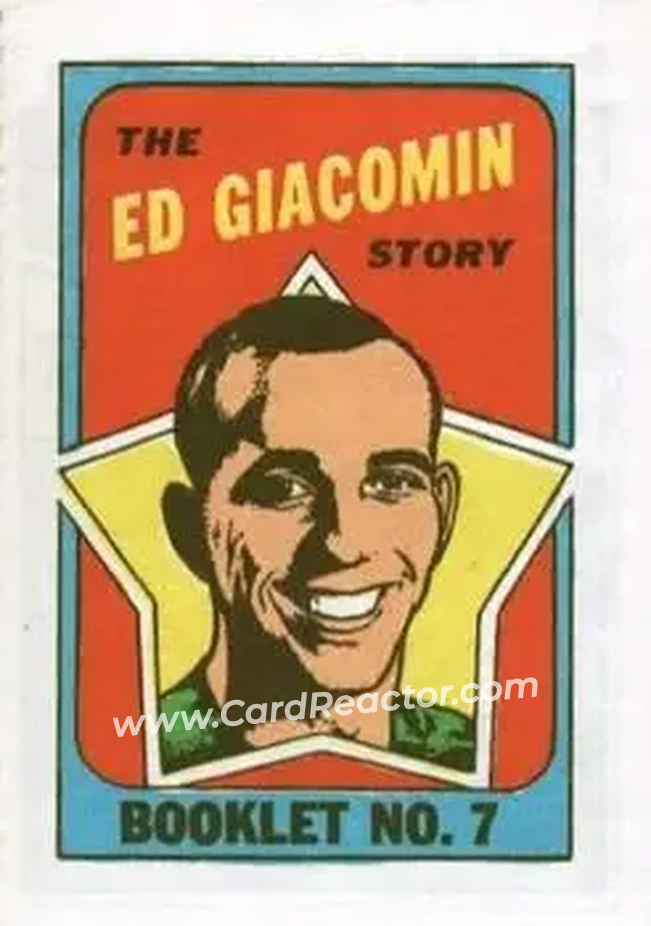 1971-72 O-Pee-Chee #7 Booklets Eddie Giacomin