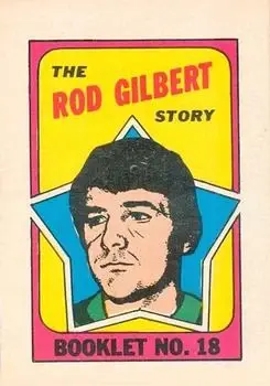 1971-72 O-Pee-Chee - Booklets #18 - Rod Gilbert - New York Rangers - Front