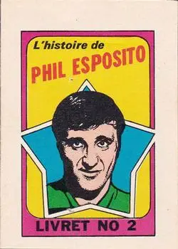 1971-72 O-Pee-Chee - Booklets French #2 - Phil Esposito - Boston Bruins - Front