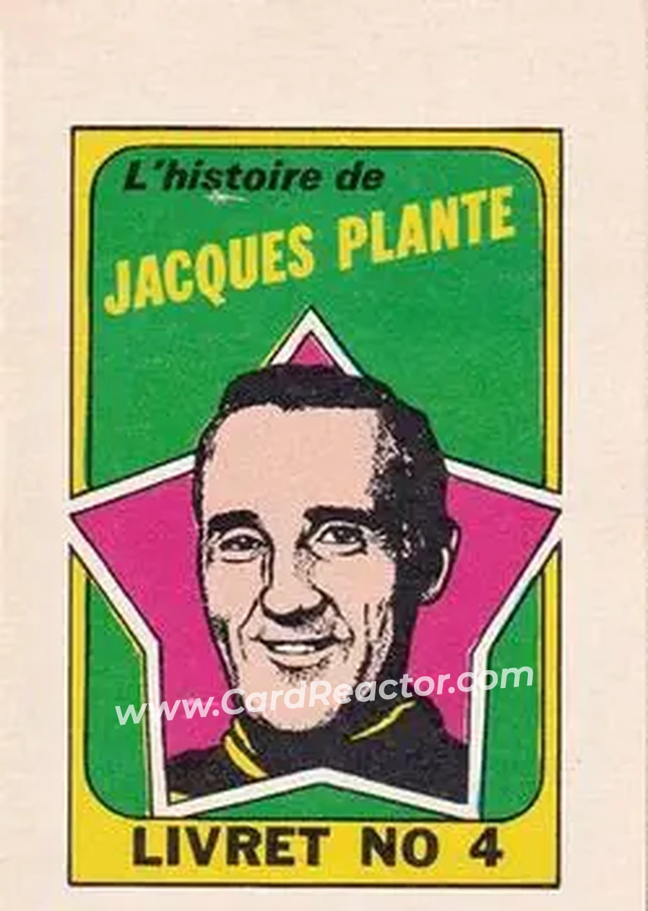 1971-72 O-Pee-Chee #4 Booklets French Jacques Plante