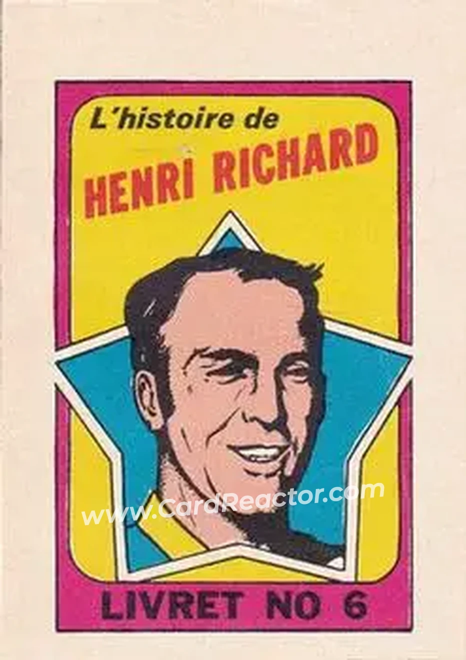 1971-72 O-Pee-Chee #6 Booklets French Henri Richard
