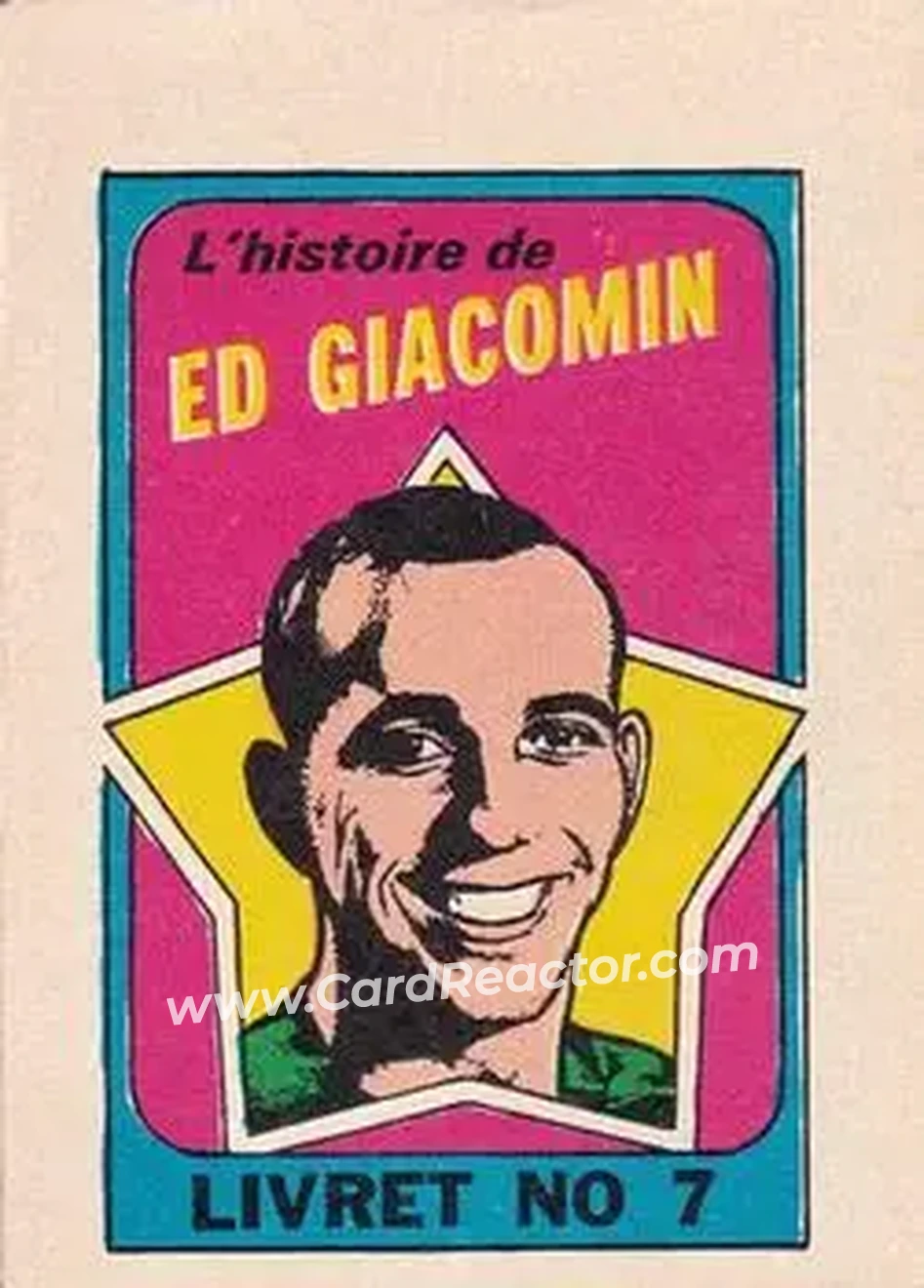 1971-72 O-Pee-Chee #7 Booklets French Eddie Giacomin