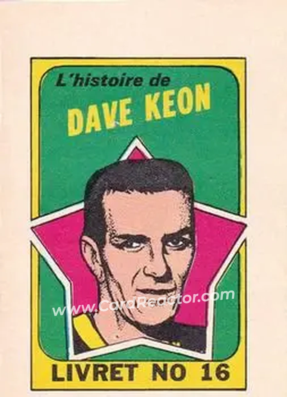1971-72 O-Pee-Chee #16 Booklets French Dave Keon