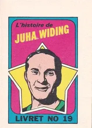 1971-72 O-Pee-Chee #19 Booklets French Juha Widing