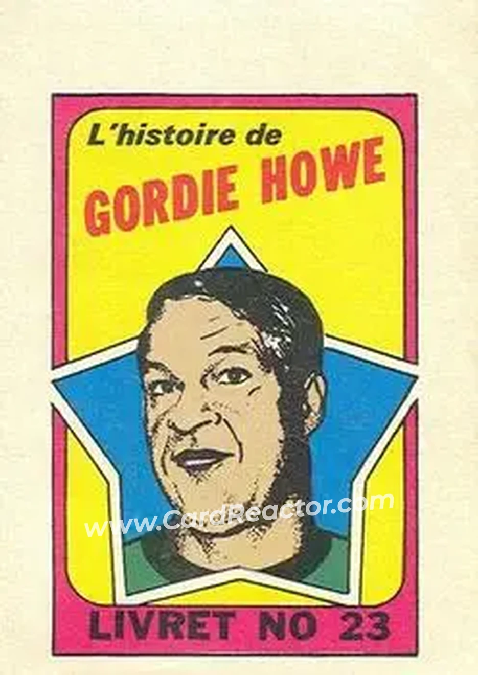 1971-72 O-Pee-Chee #23 Booklets French Gordie Howe