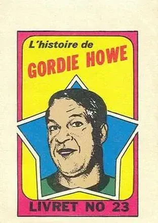 1971-72 O-Pee-Chee #23 Booklets French Gordie Howe