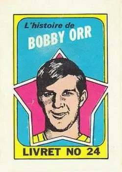 1971-72 O-Pee-Chee - Booklets French #24 - Bobby Orr - Boston Bruins - Front 1971-72 O-Pee-Chee - Booklets French #24 - Bobby Orr - Boston Bruins - Front