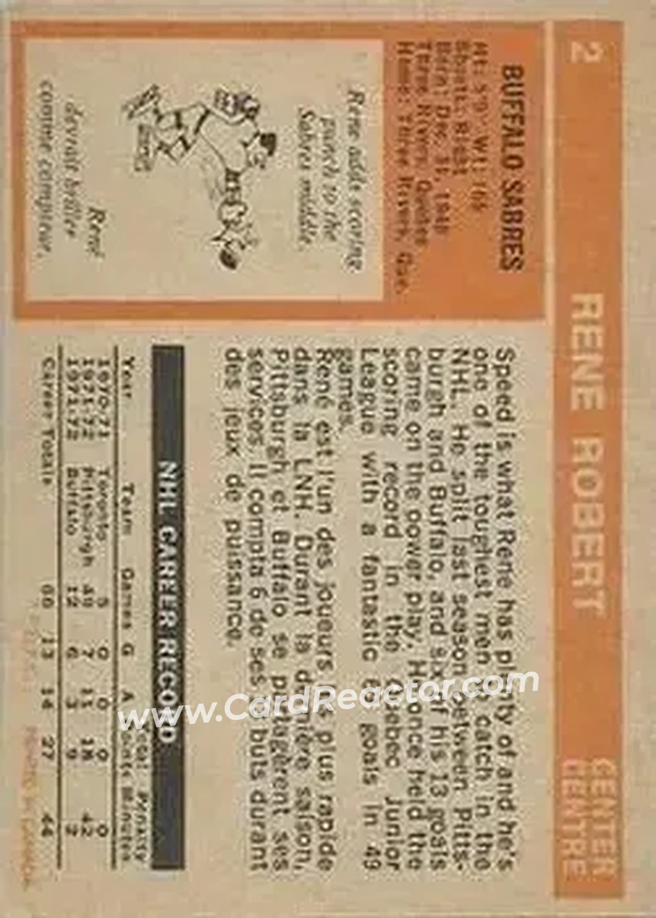 Back of Rene Robert