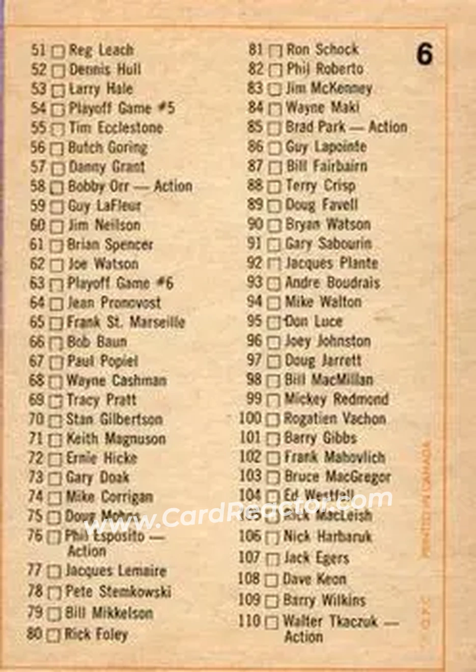 Back of Card #6