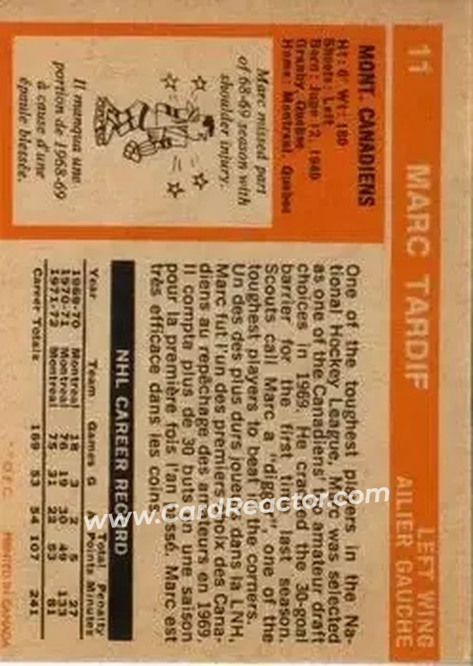Back of Marc Tardif