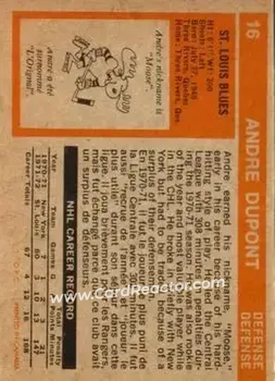 Back of Andre Dupont