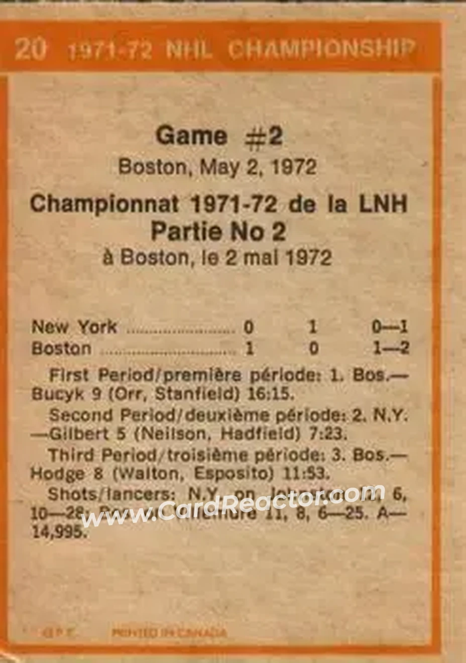 Back of Card #20