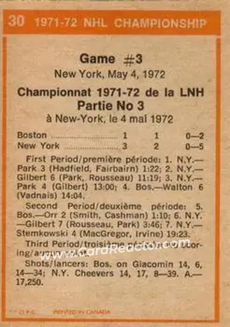 Back of Card #30