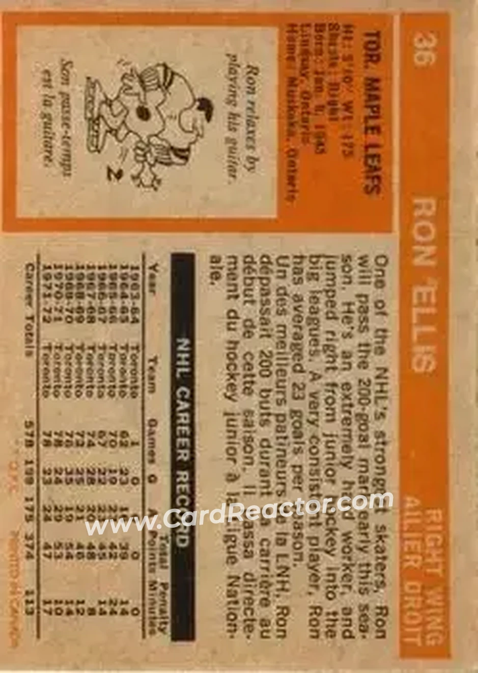 Back of Ron Ellis