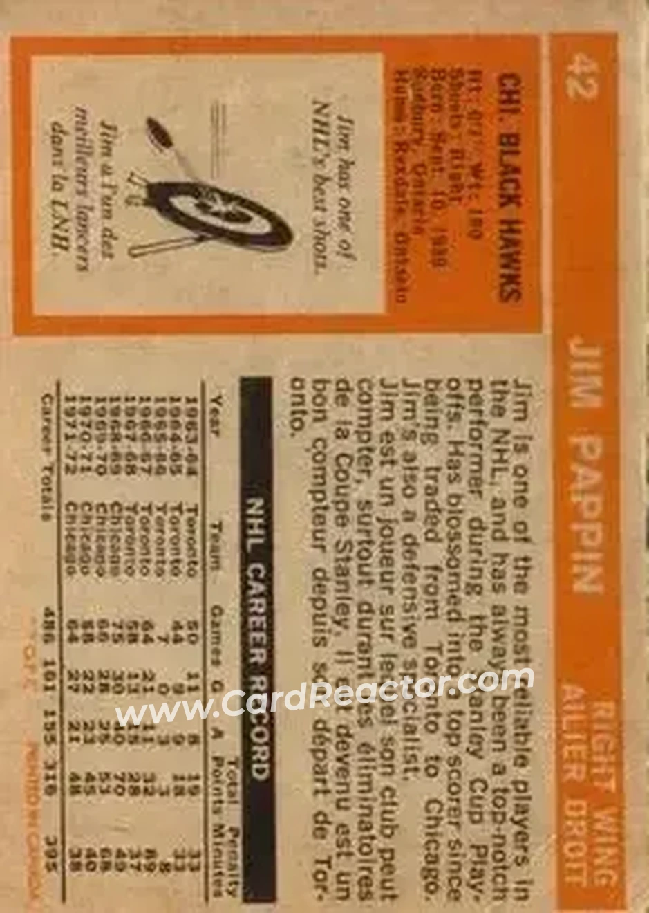 Back of Jim Pappin