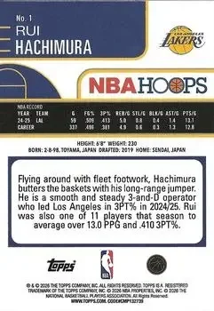 Back of Rui Hachimura