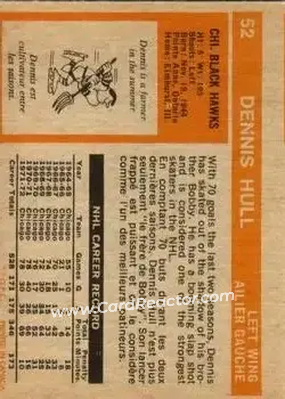 Back of Dennis Hull