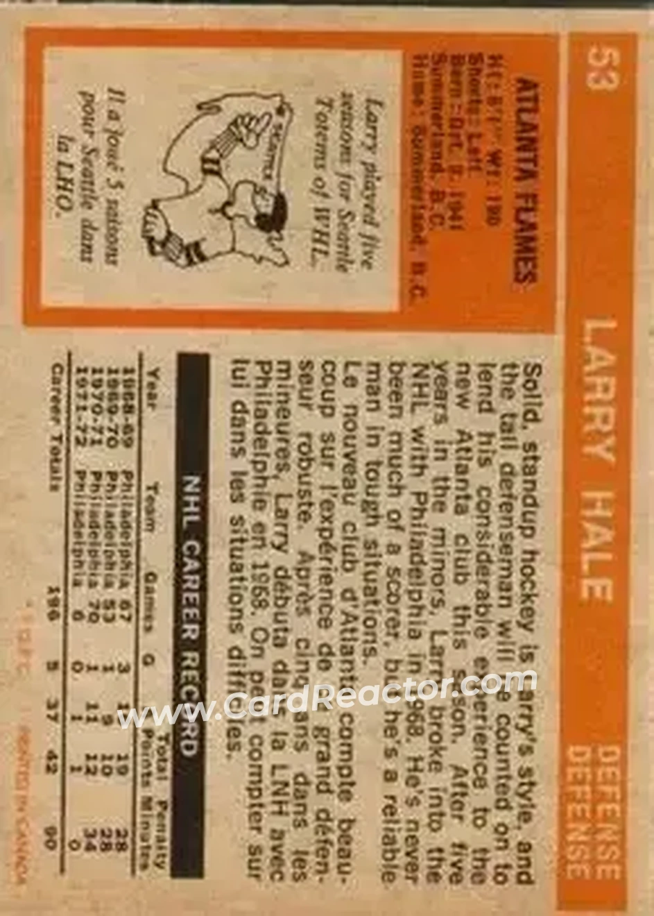Back of Larry Hale
