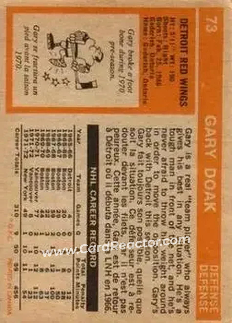 Back of Gary Doak