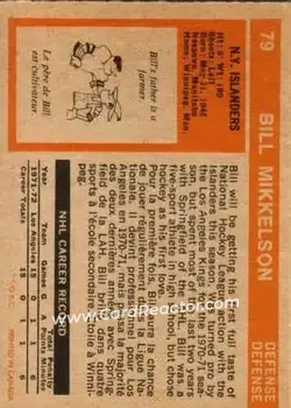 Back of Bill Mikkelson