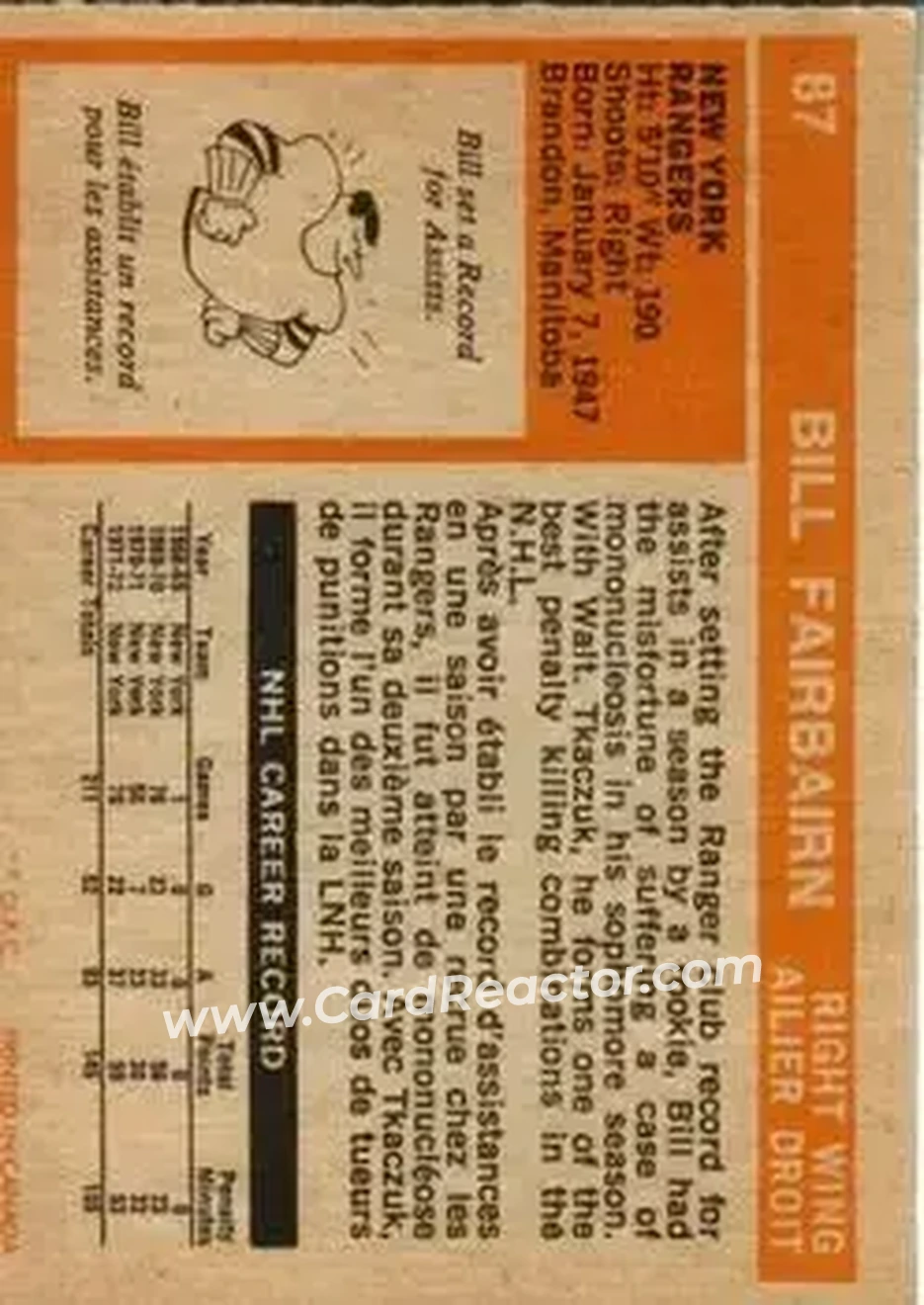 Back of Bill Fairbairn