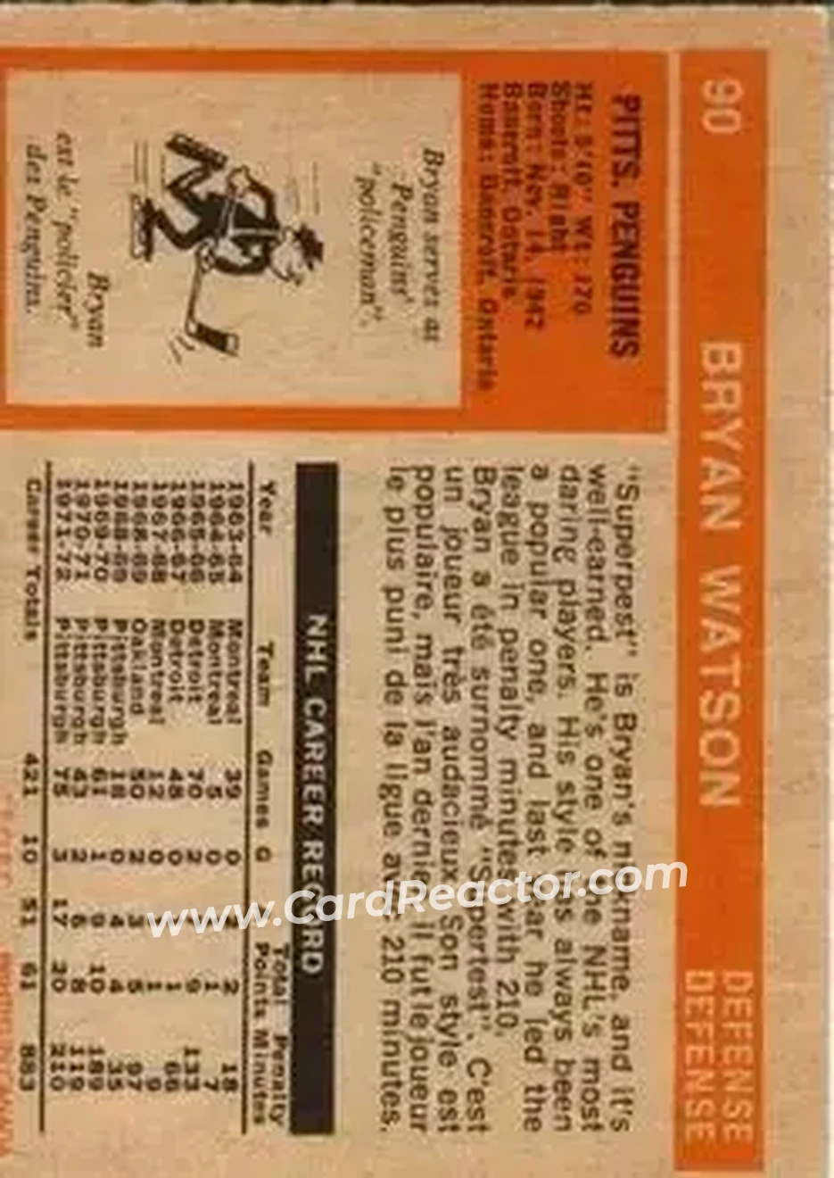 Back of Bryan Watson