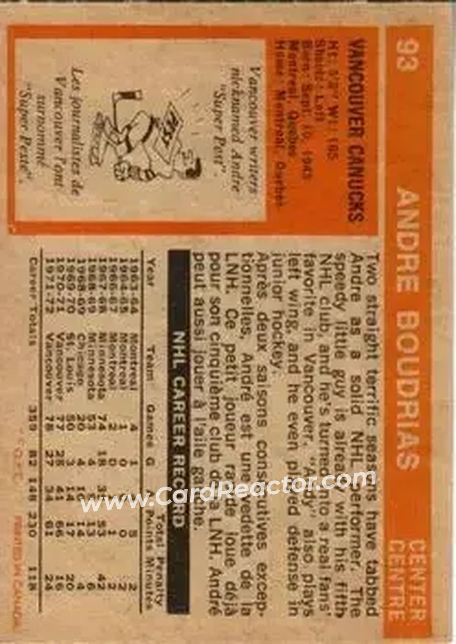 Back of Andre Boudrias