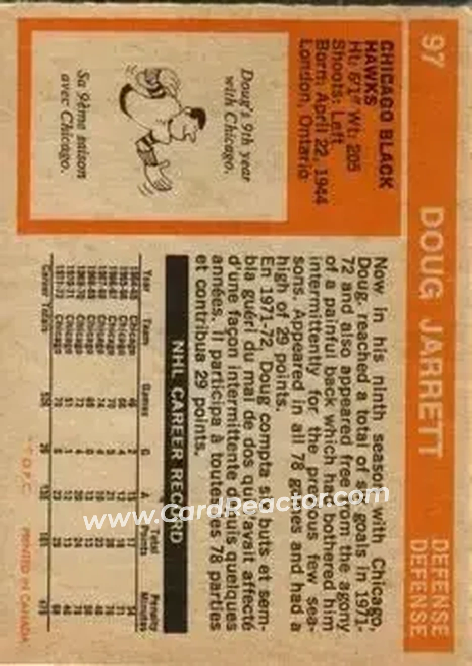 Back of Doug Jarrett