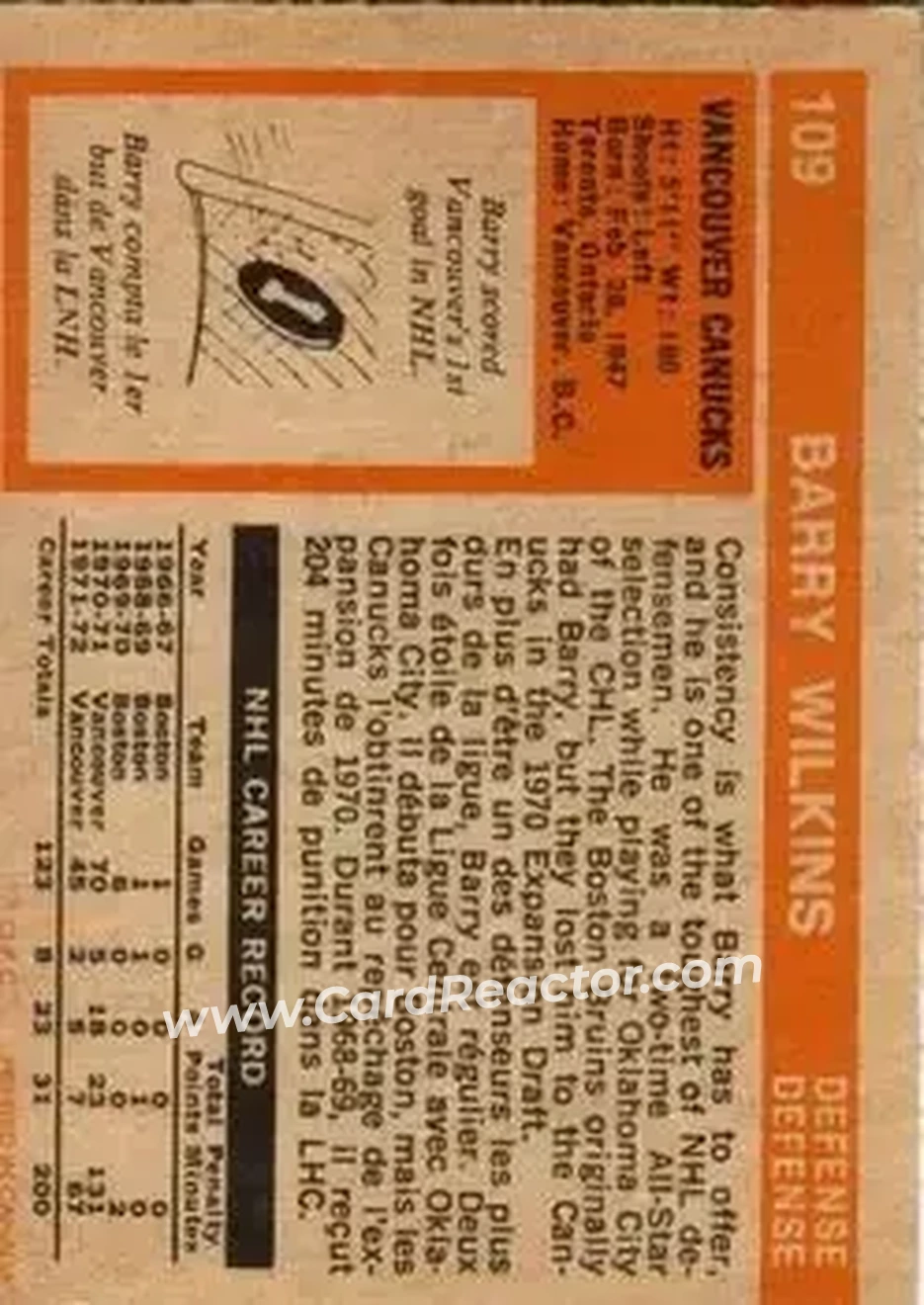Back of Barry Wilkins