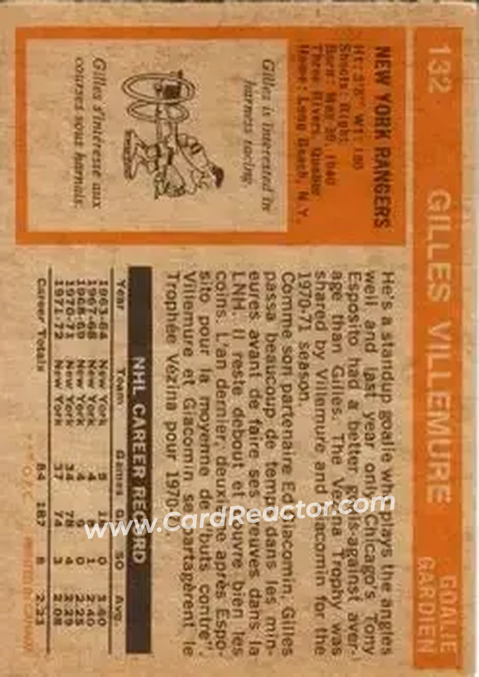 Back of Gilles Villemure