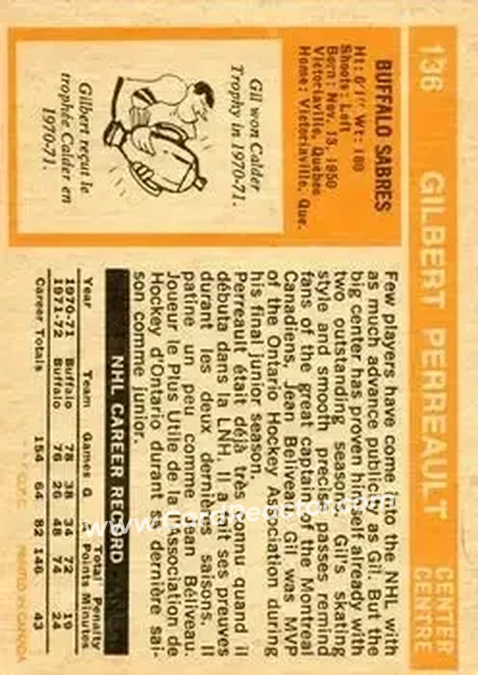 Back of Gil Perreault