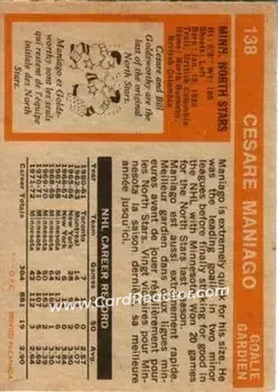 Back of Cesare Maniago