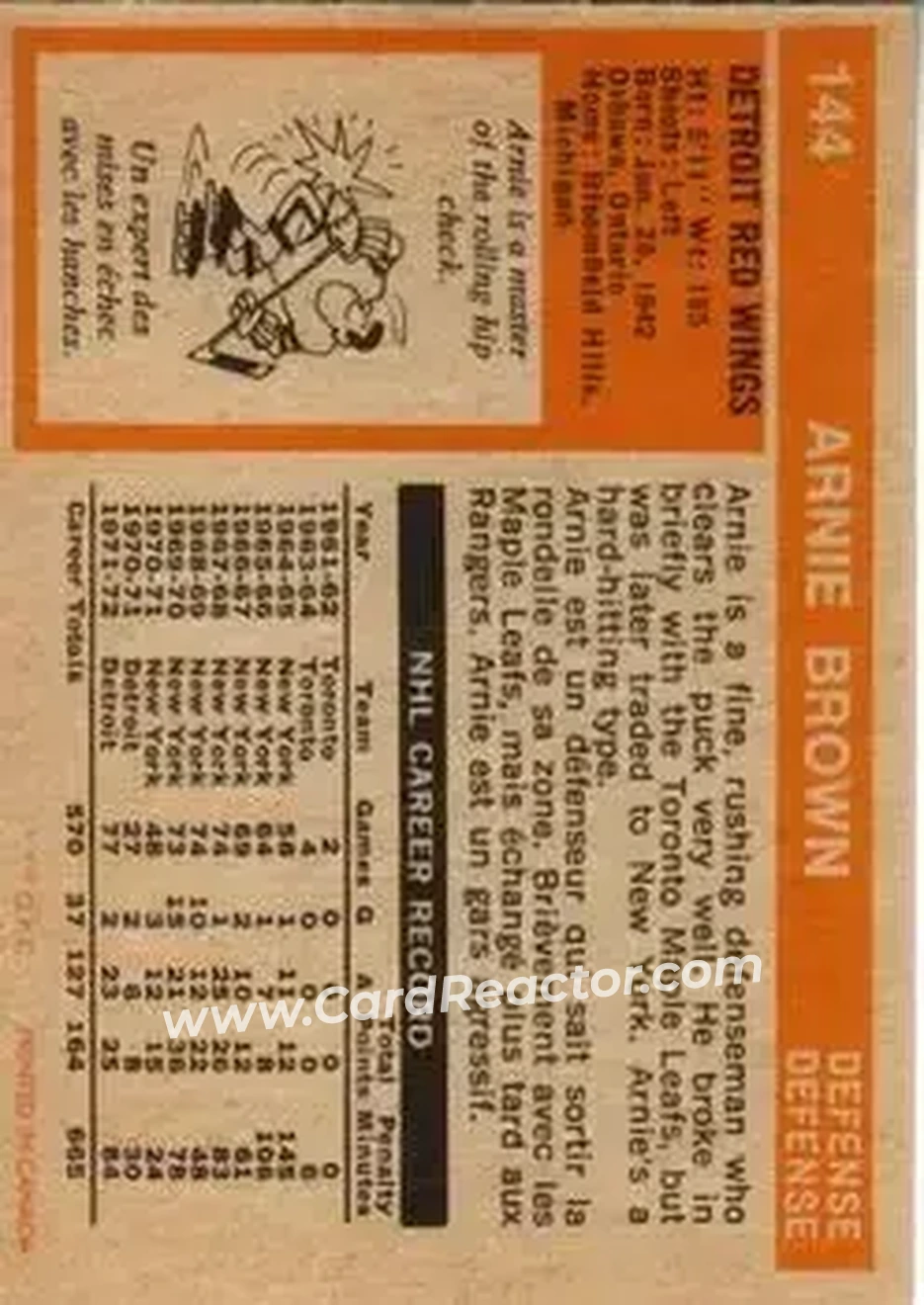Back of Arnie Brown