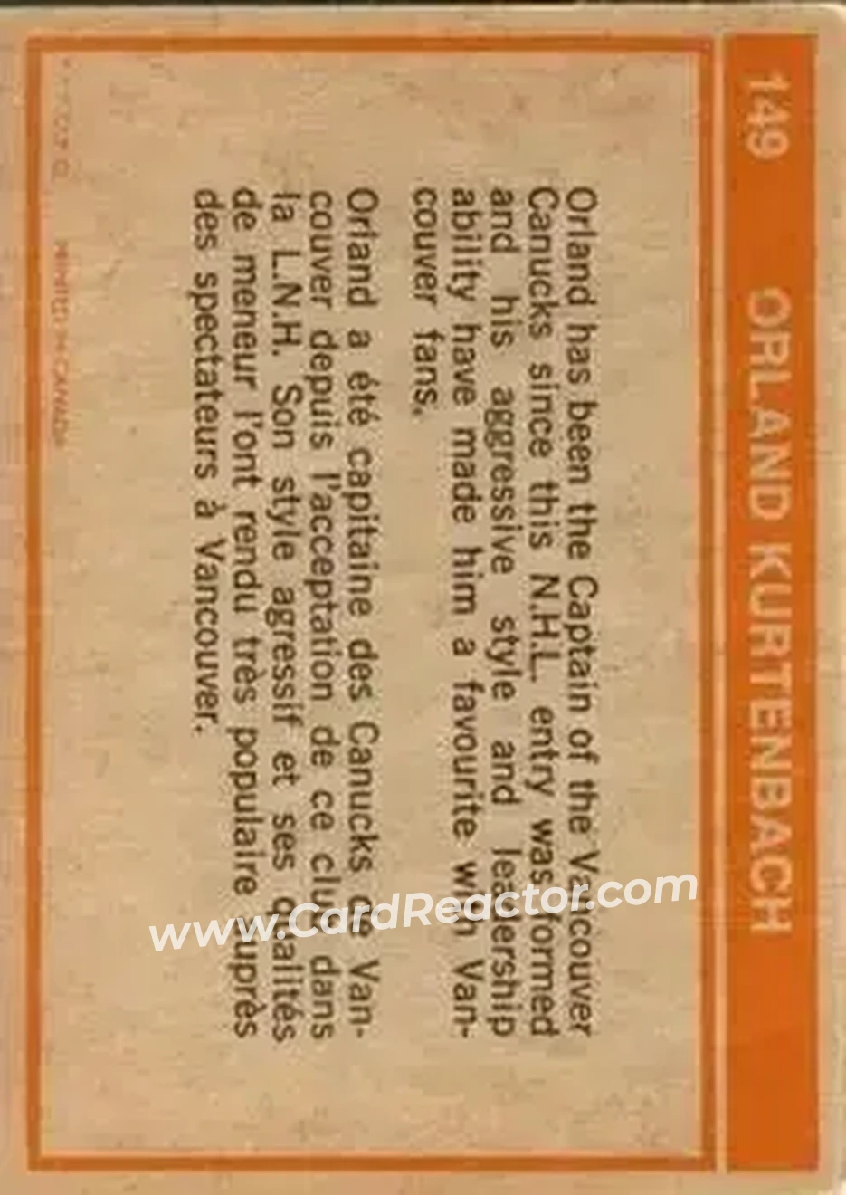 Back of Orland Kurtenbach