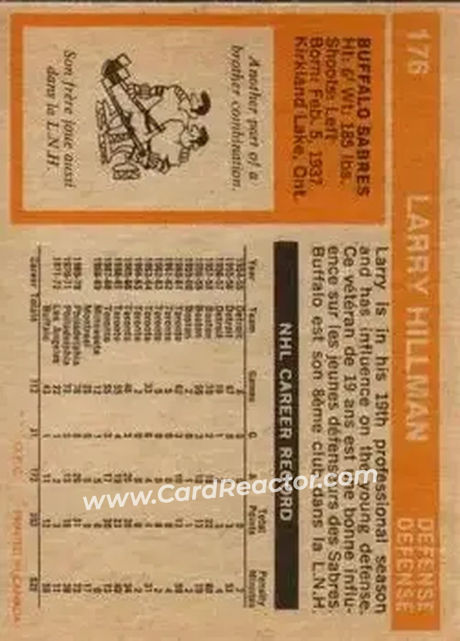 Back of Larry Hillman