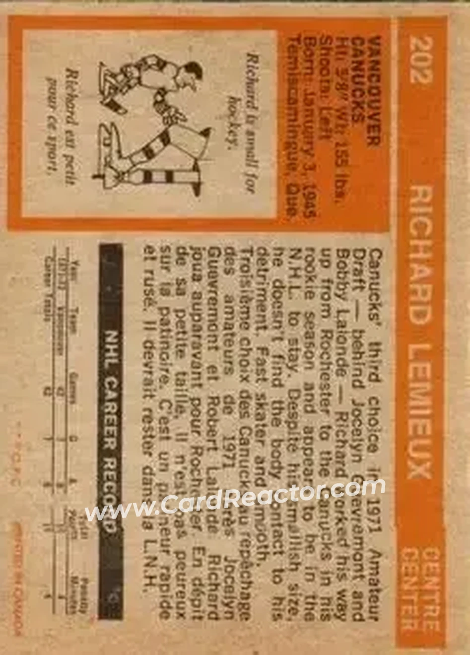 Back of Richard Lemieux