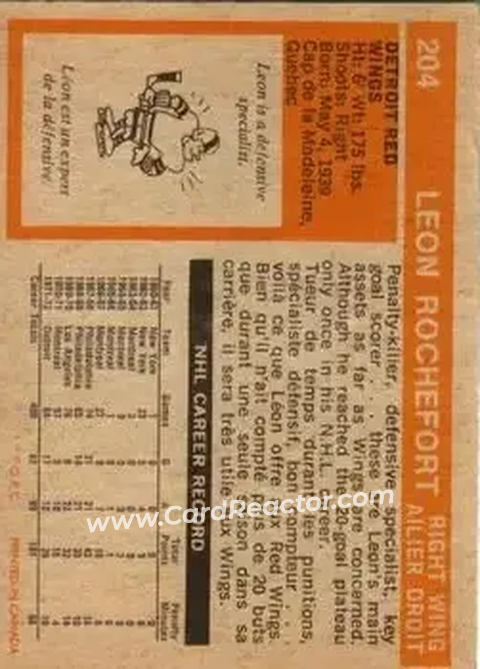 Back of Leon Rochefort