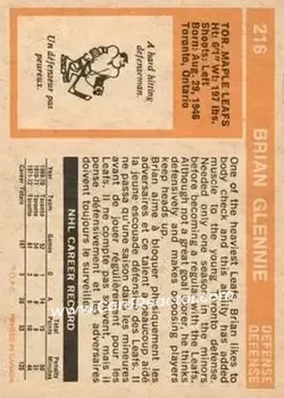 Back of Brian Glennie