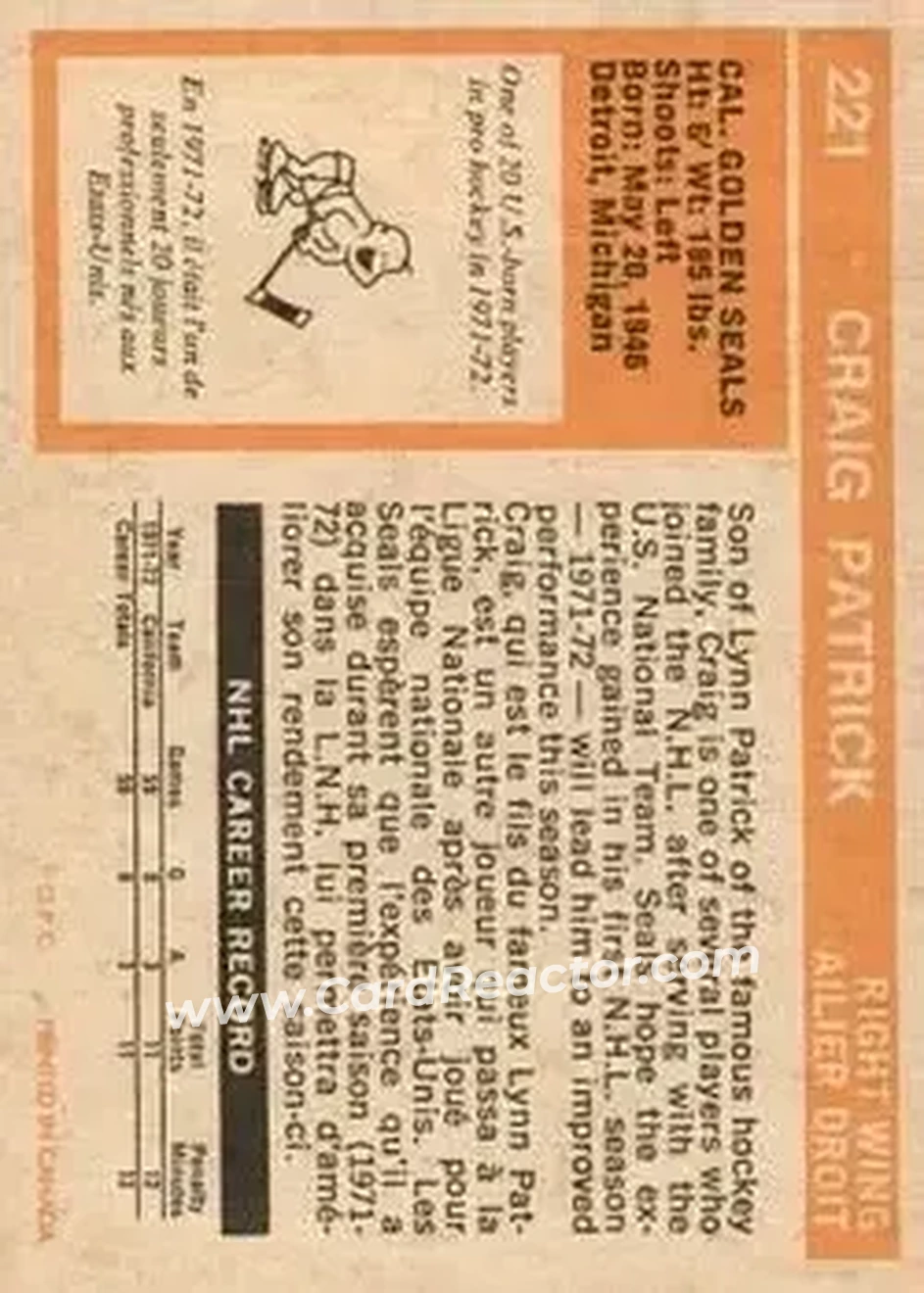 Back of Craig Patrick