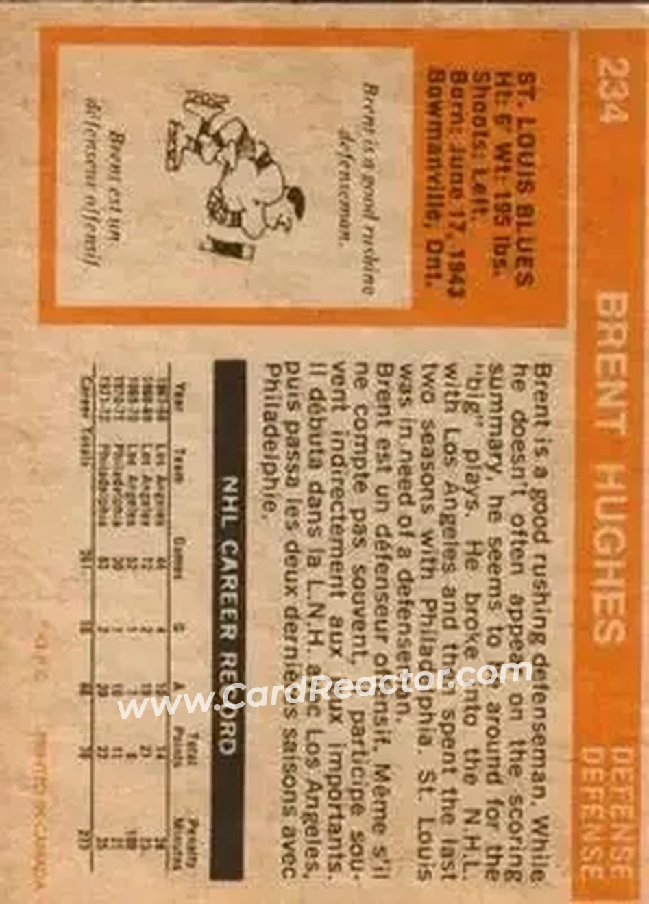 Back of Brent Hughes