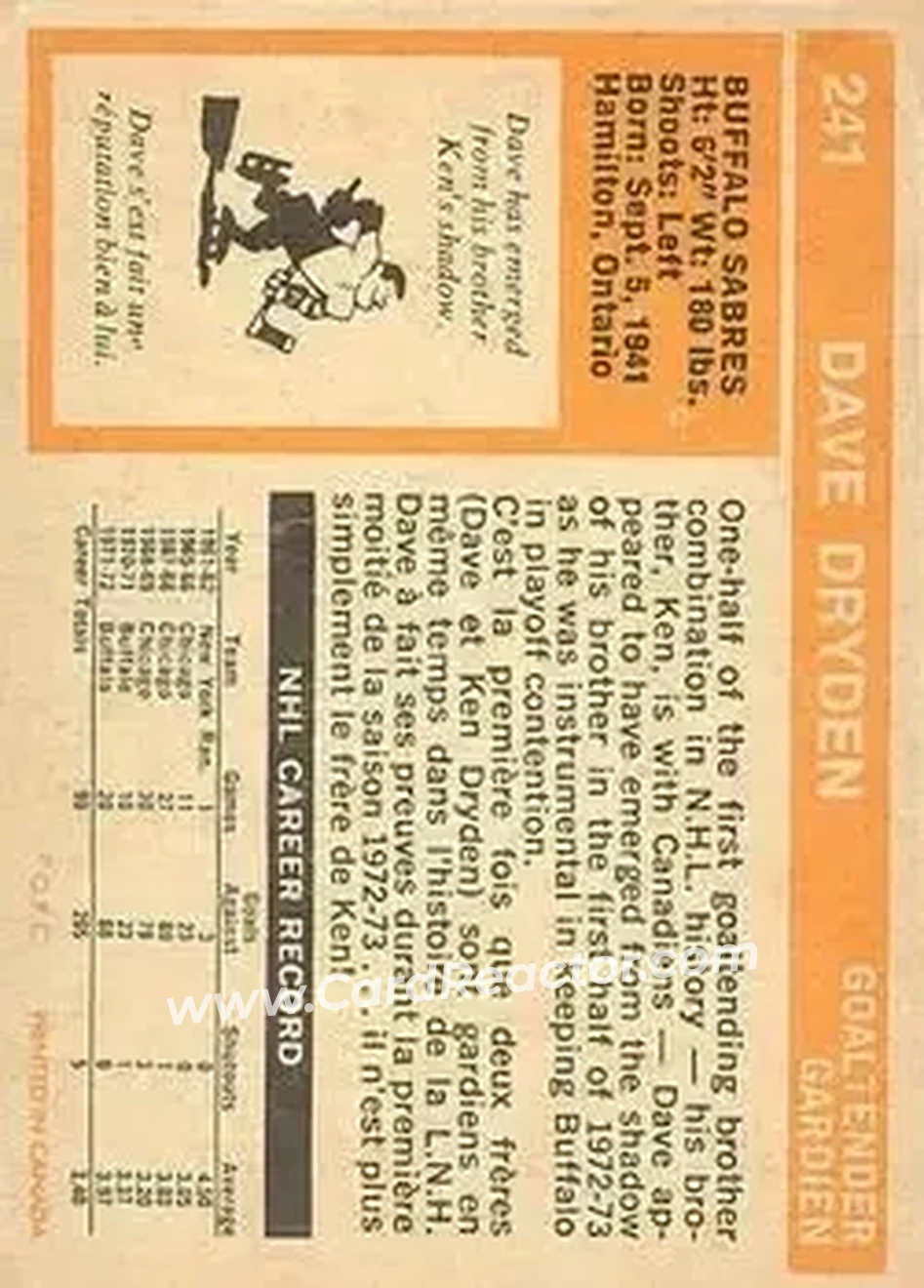Back of Dave Dryden