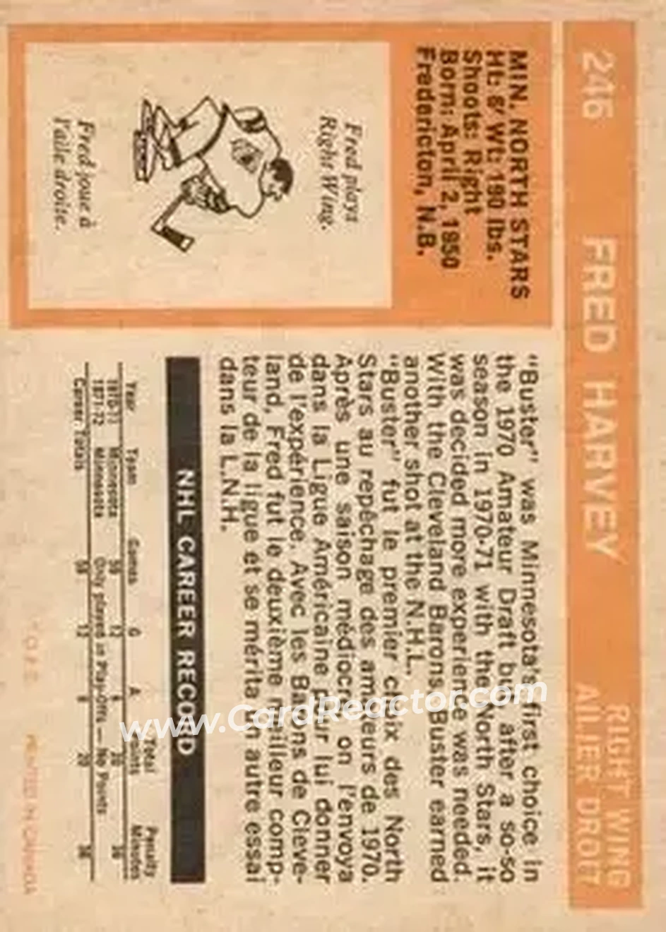 Back of Fred Harvey