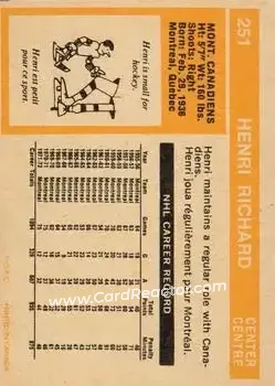 Back of Henri Richard