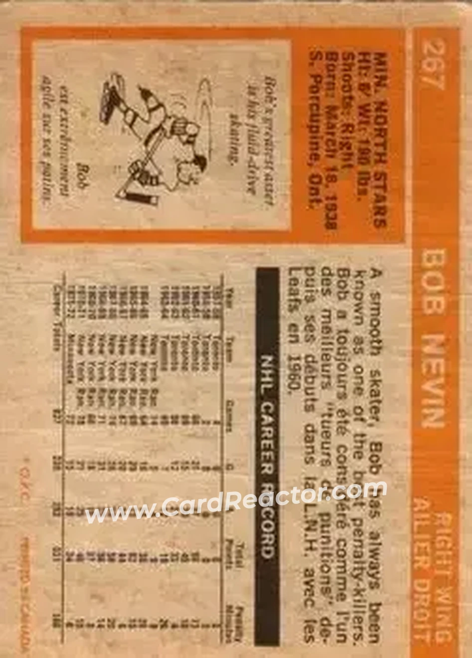 Back of Bob Nevin