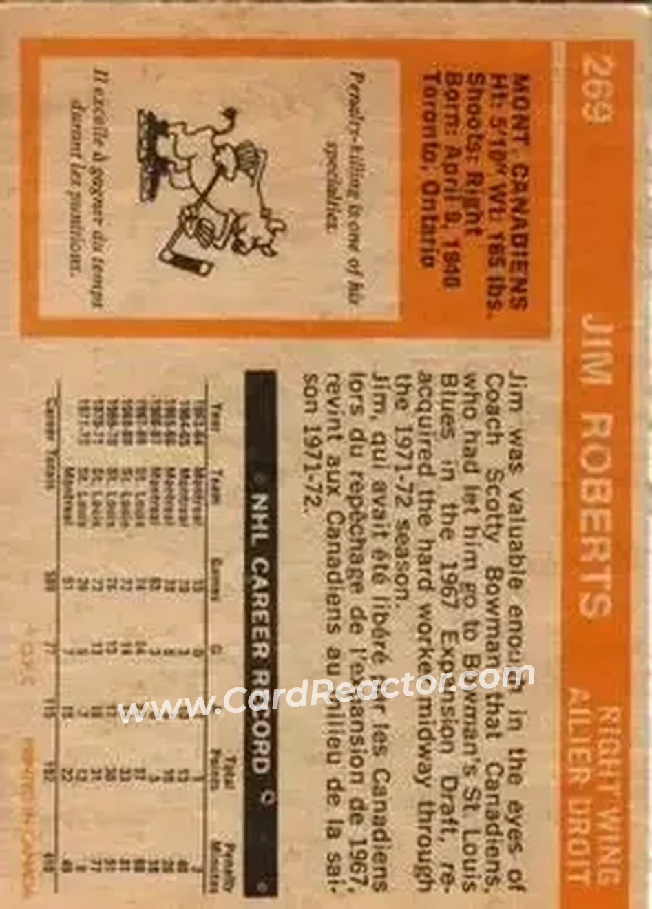 Back of Jim Roberts