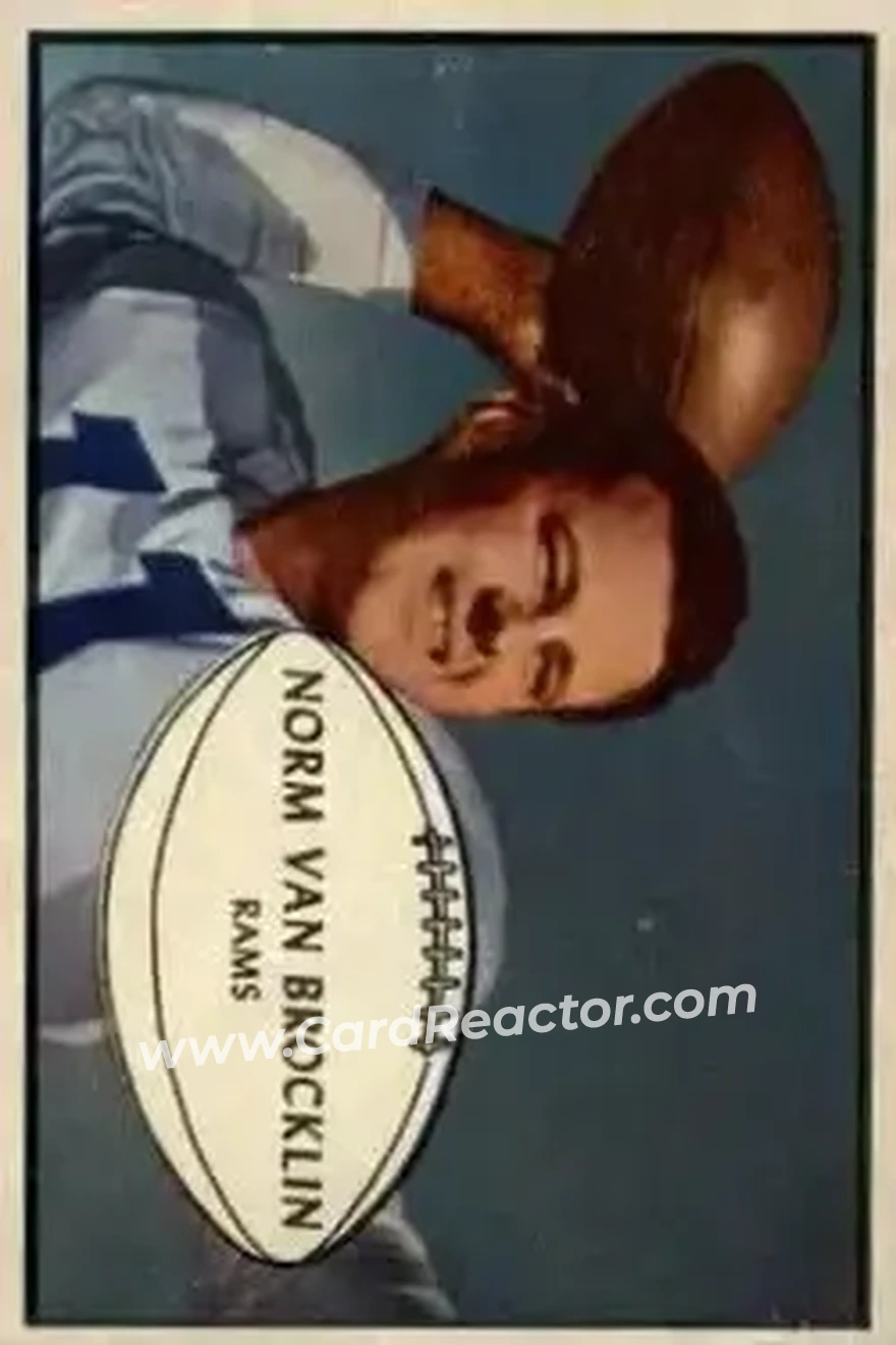 Front of Norm Van Brocklin