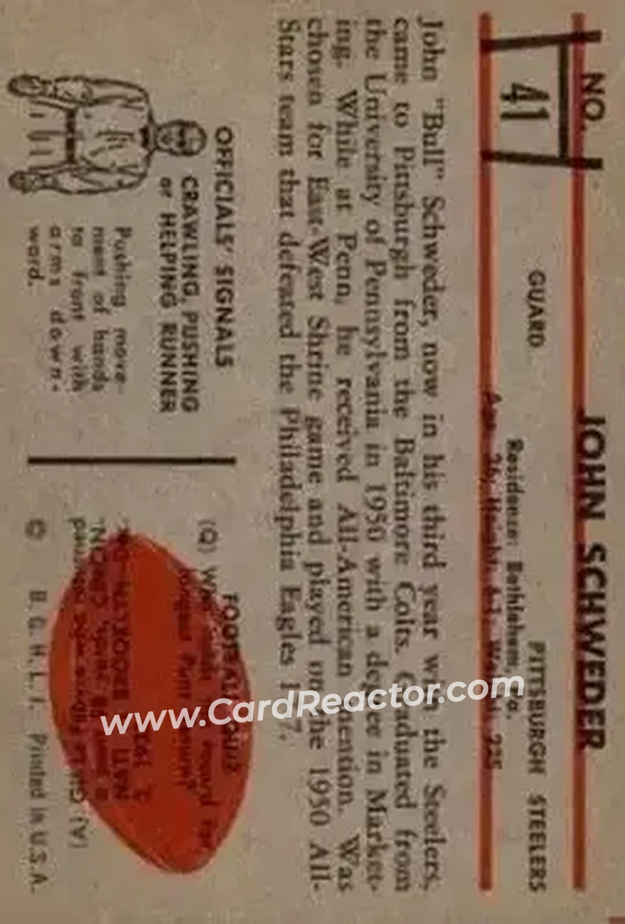 Back of John Schweder