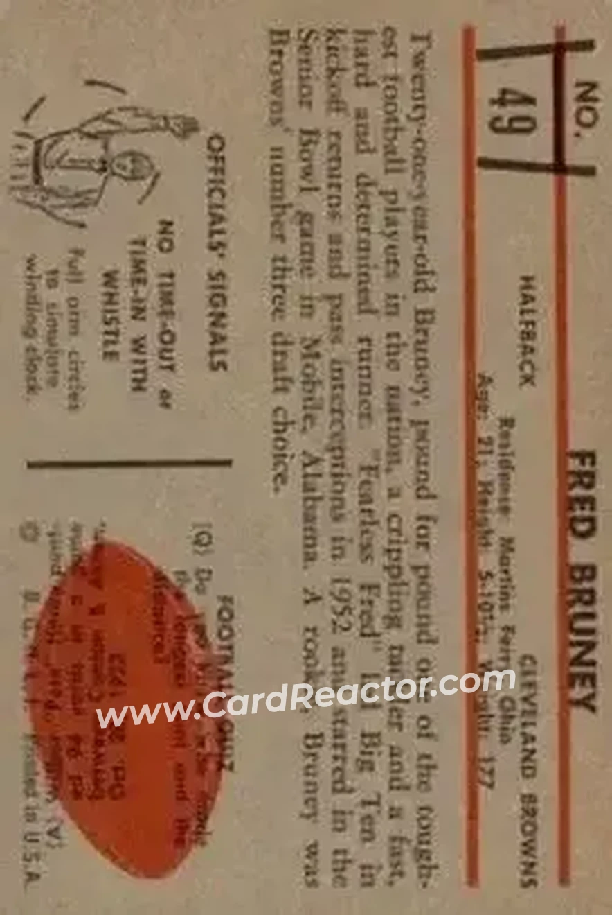 Back of Fred Bruney