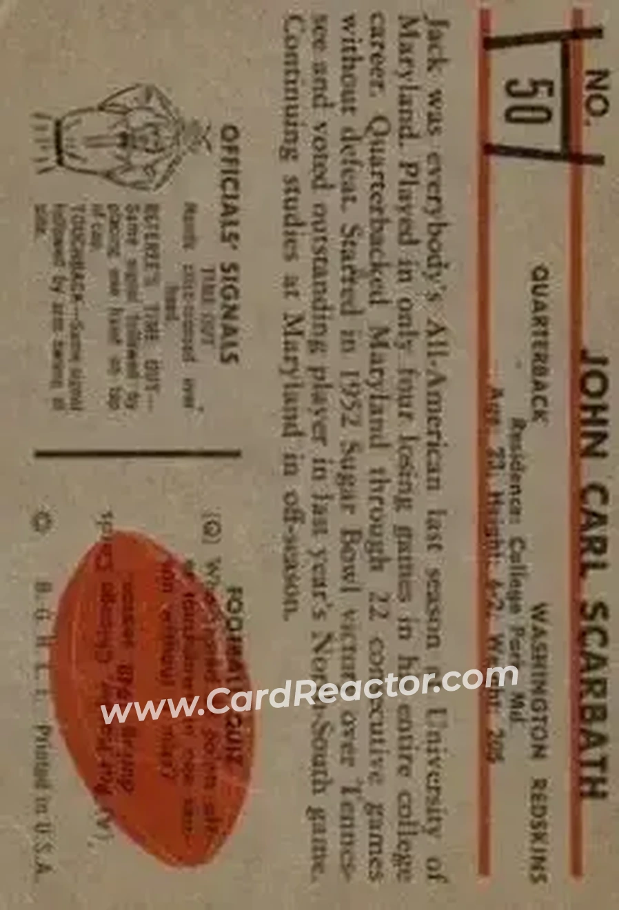 Back of Jack Scarbath