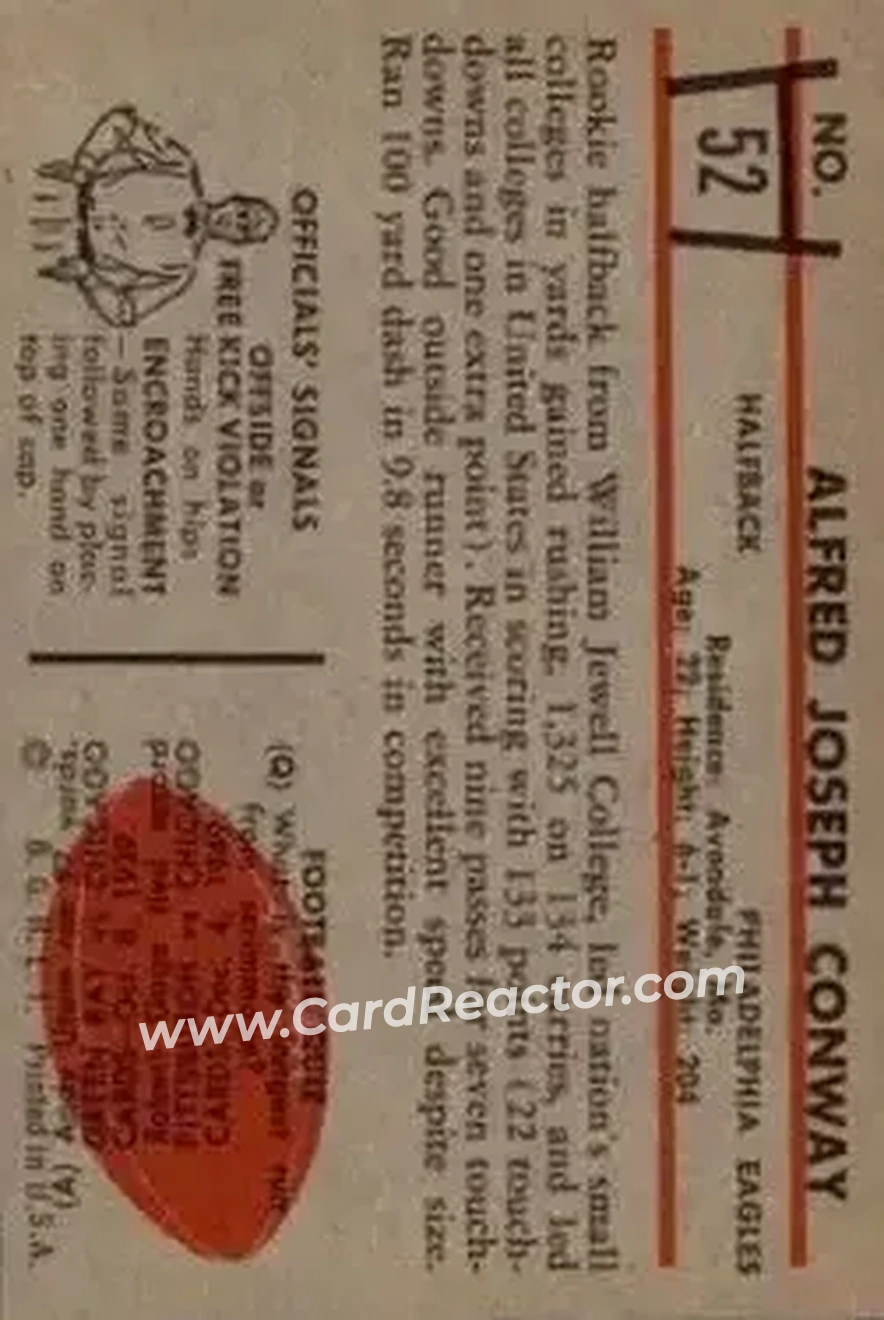 Back of Alfred Conway